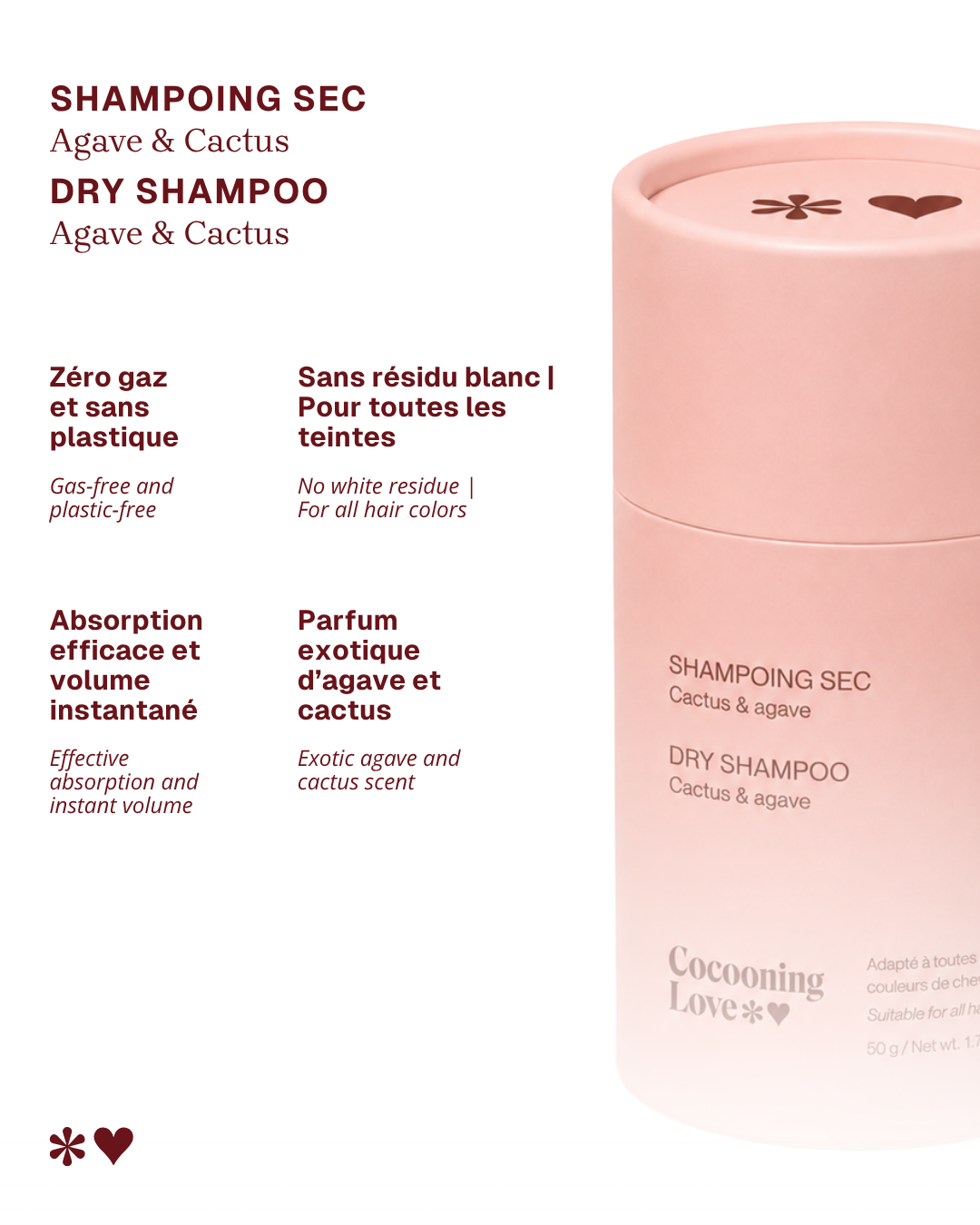 Natural Dry Shampoo Agave & Cactus – Volume & Freshness