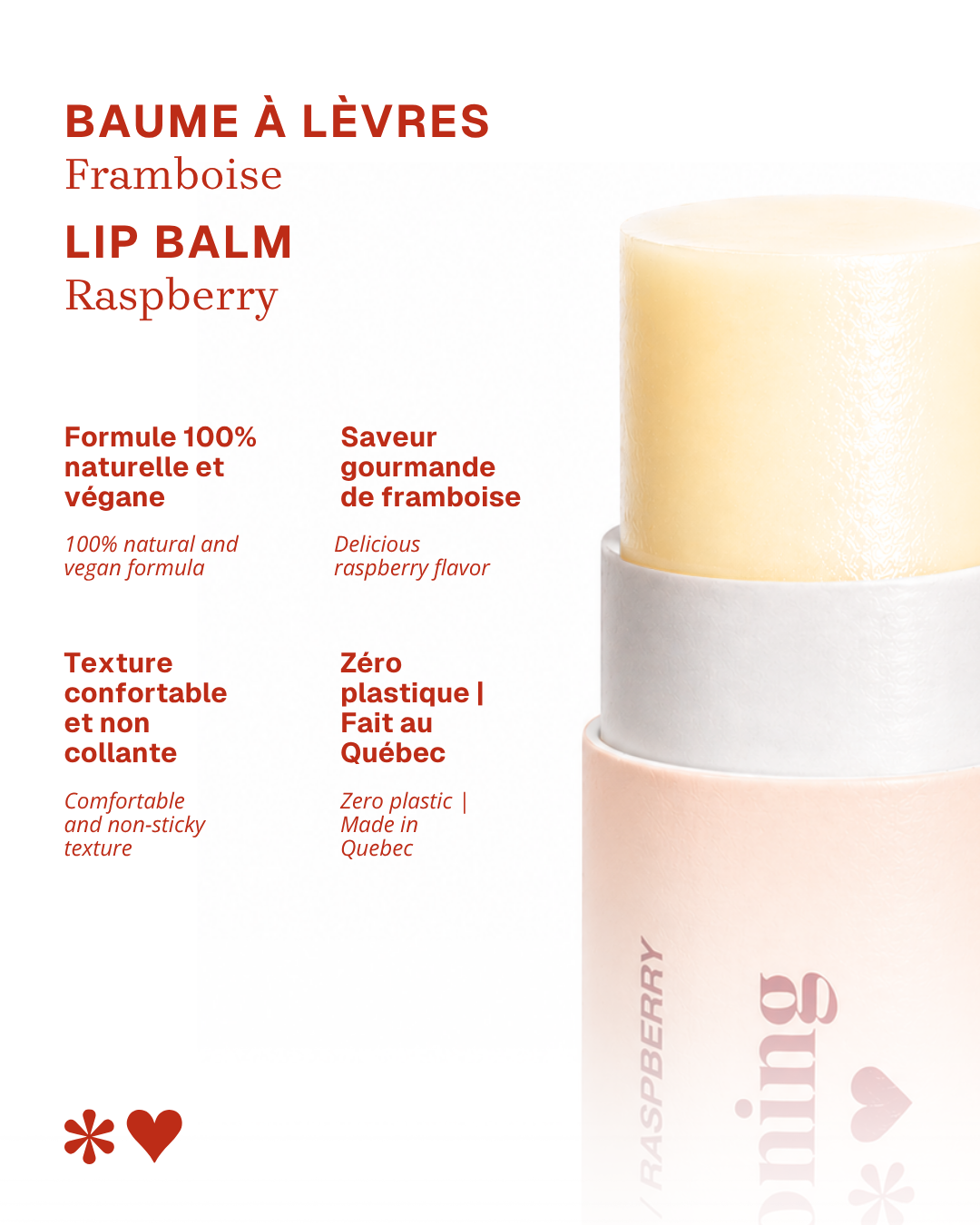 Natural Raspberry Lip Balm – Hydration & Comfort