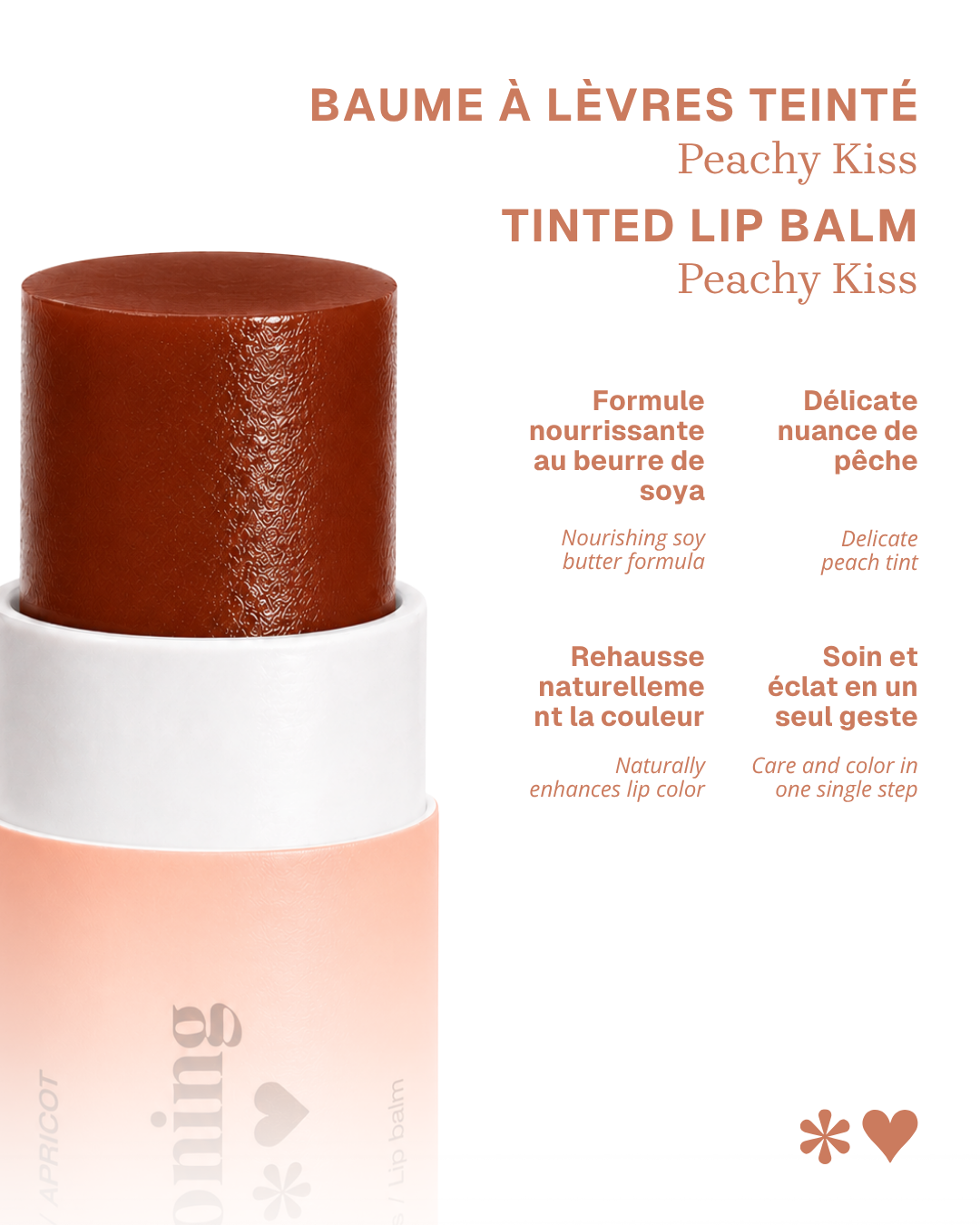 Peachy Kiss – Tinted Peach Lip Balm