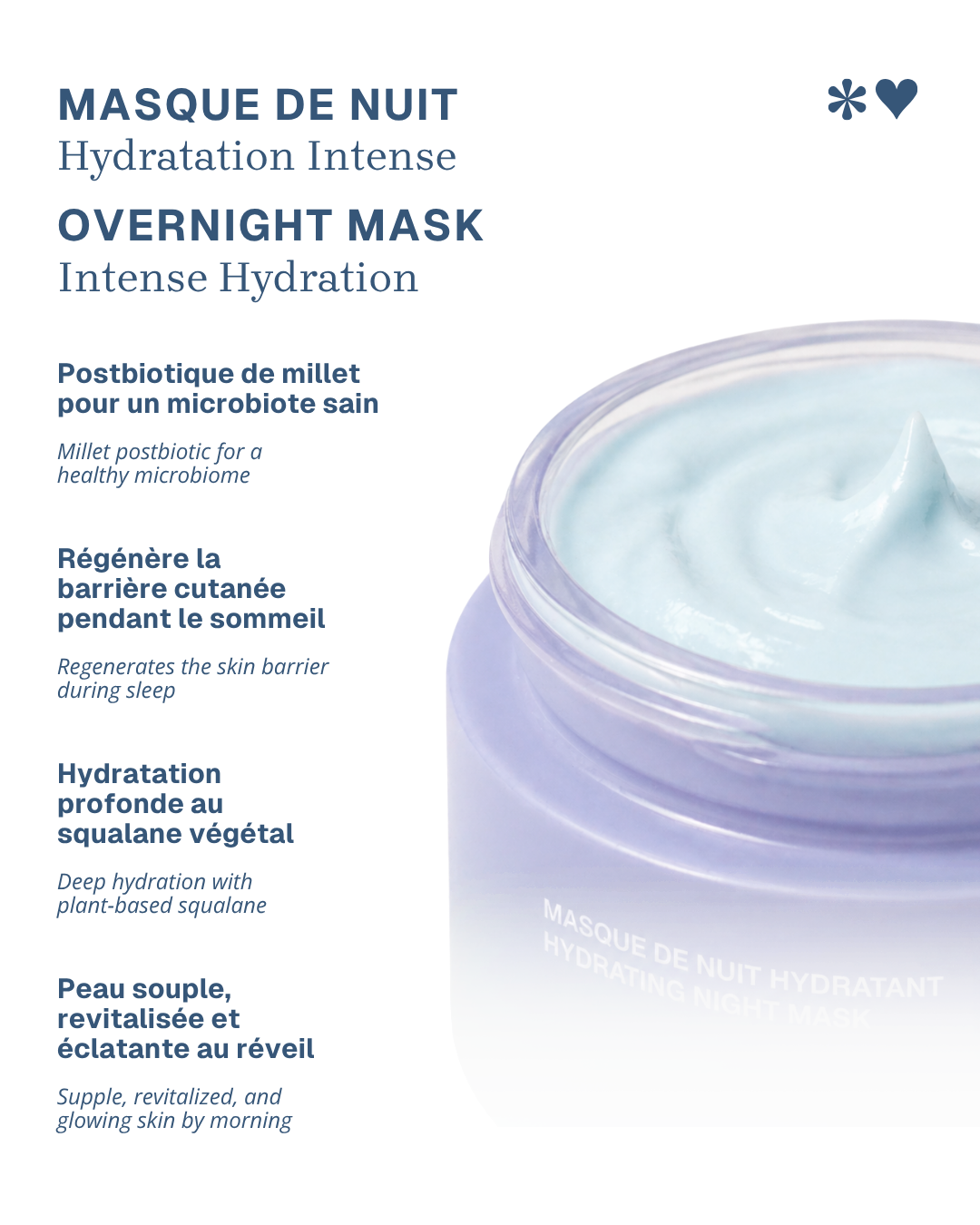 Hydrating & Nourishing Overnight Mask with Millet Postbiotics