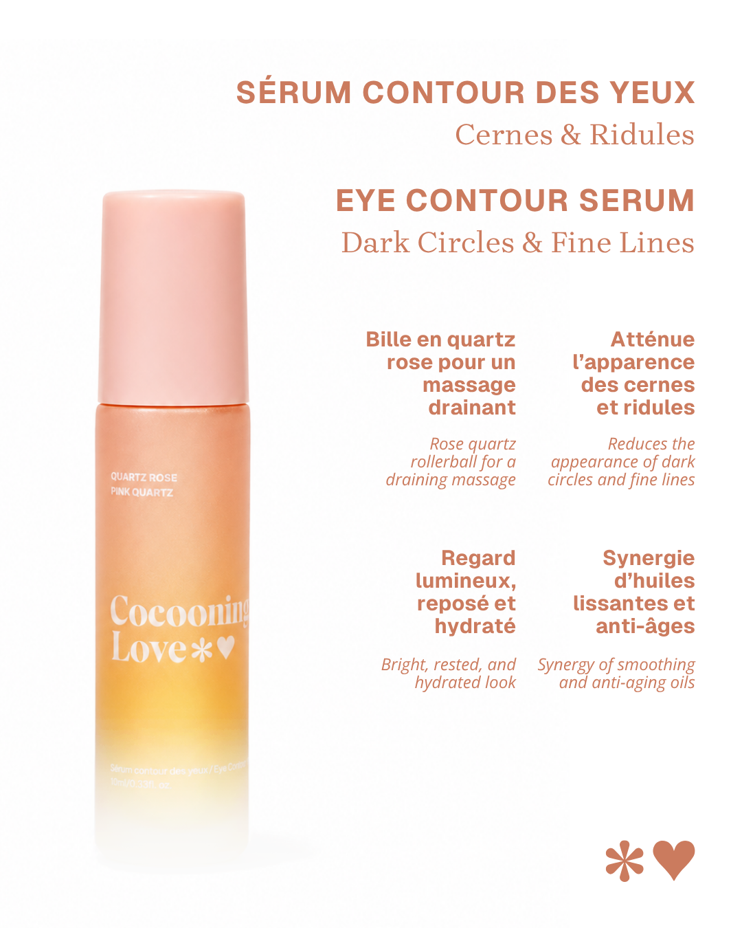 Anti-Dark Circles & Wrinkles Eye Contour Serum – Rose Quartz