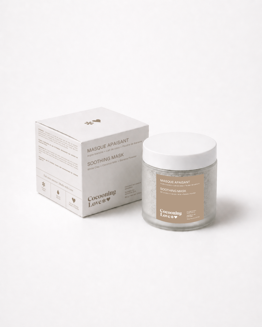 White Clay, Coconut & Banana Face Mask – Softness & Hydration