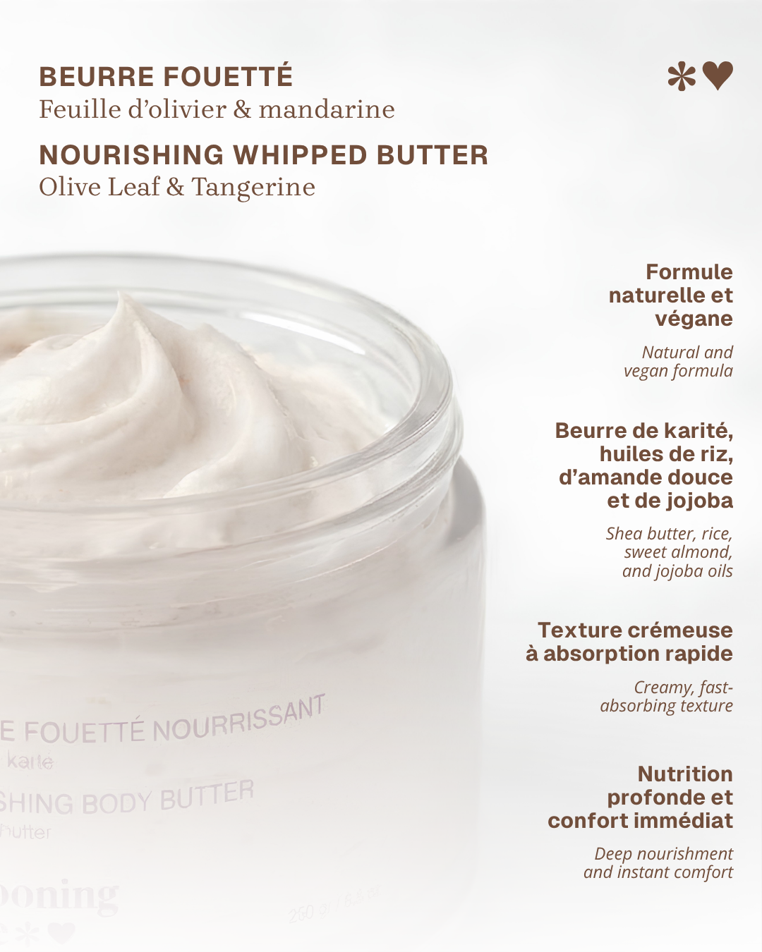 Ultra-Nourishing Whipped Body Butter - Olive Leaf & Mandarin
