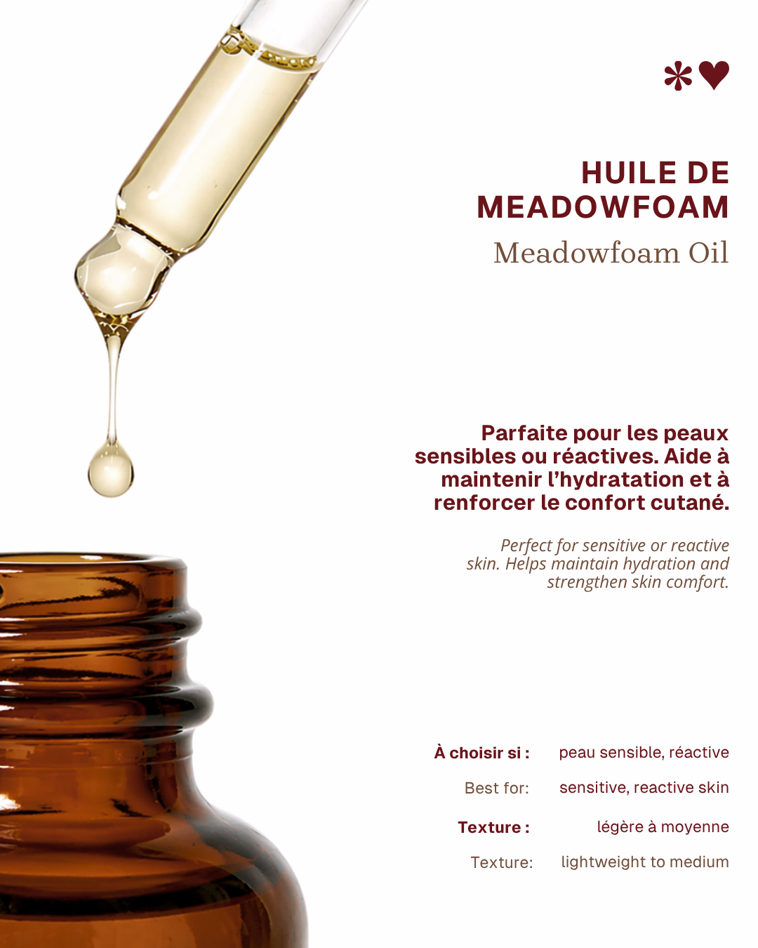 Meadowfoam Oil – Comfort & hydration for sensitive and reactive skin