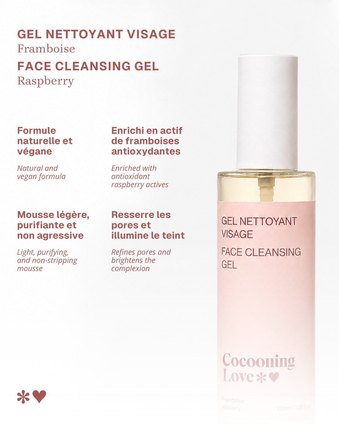 Raspberry Facial Cleansing Gel – Purifying & Radiance