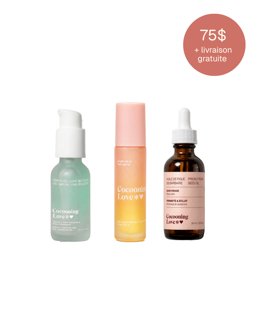 TRIO DU MOIS : Sérum Gel + Sérum contour des yeux + Huile de Figue de Barbarie