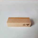 Wooden block for display card